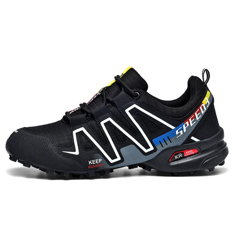 Men's grey orange plus size casual running shoes with low-top design and rubber soles