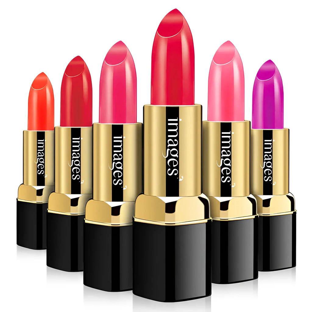 Moisturising lipstick lip gloss tube in 10 colours including coral red and babie pink