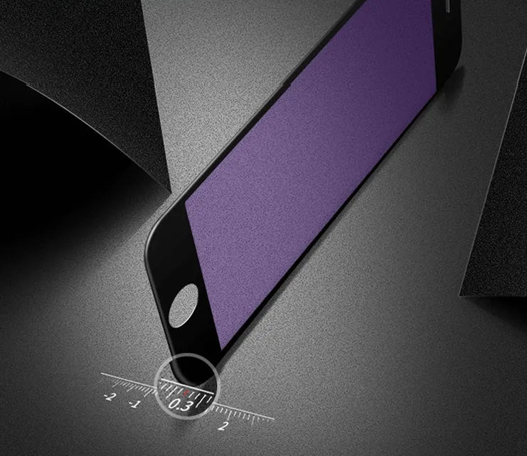 3D carbon fibre soft edge tempered glass screen protector for iPhone X 8 7 6S Plus in black or white