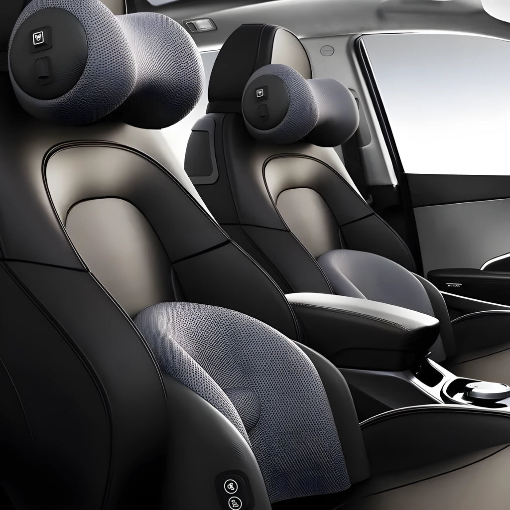 Car seat electric massage cushion with memory cotton construction in multiple colour options