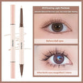 Dual-tip liquid eyeliner with star brush and silkworm pen in pearlescent colours