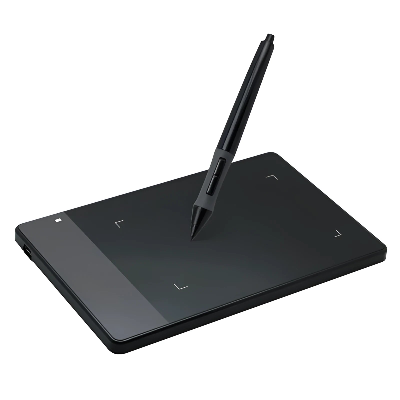 HUION 420 black electronic drawing board with 4x2.23 inch active area, 2048 pressure levels, and USB cable