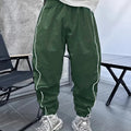 Men's loose-fit cropped casual trousers in bamboo fibre, shown in Army Green colour.