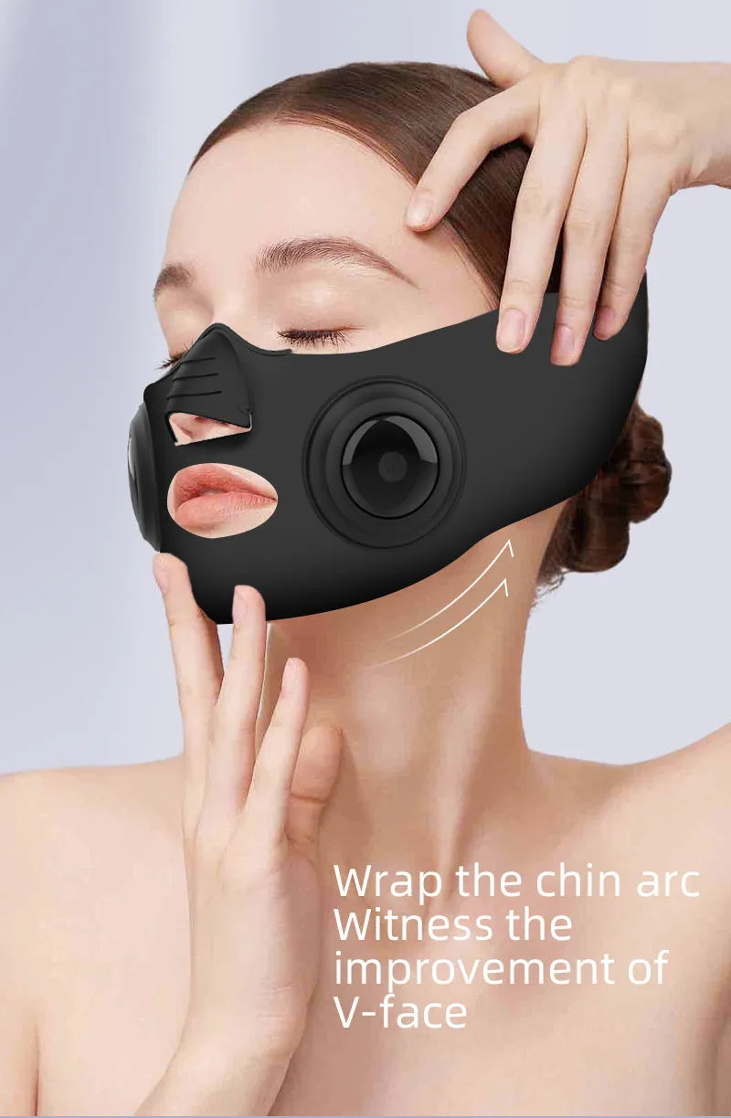 Black photon rejuvenation mask beauty device with USB charging port
