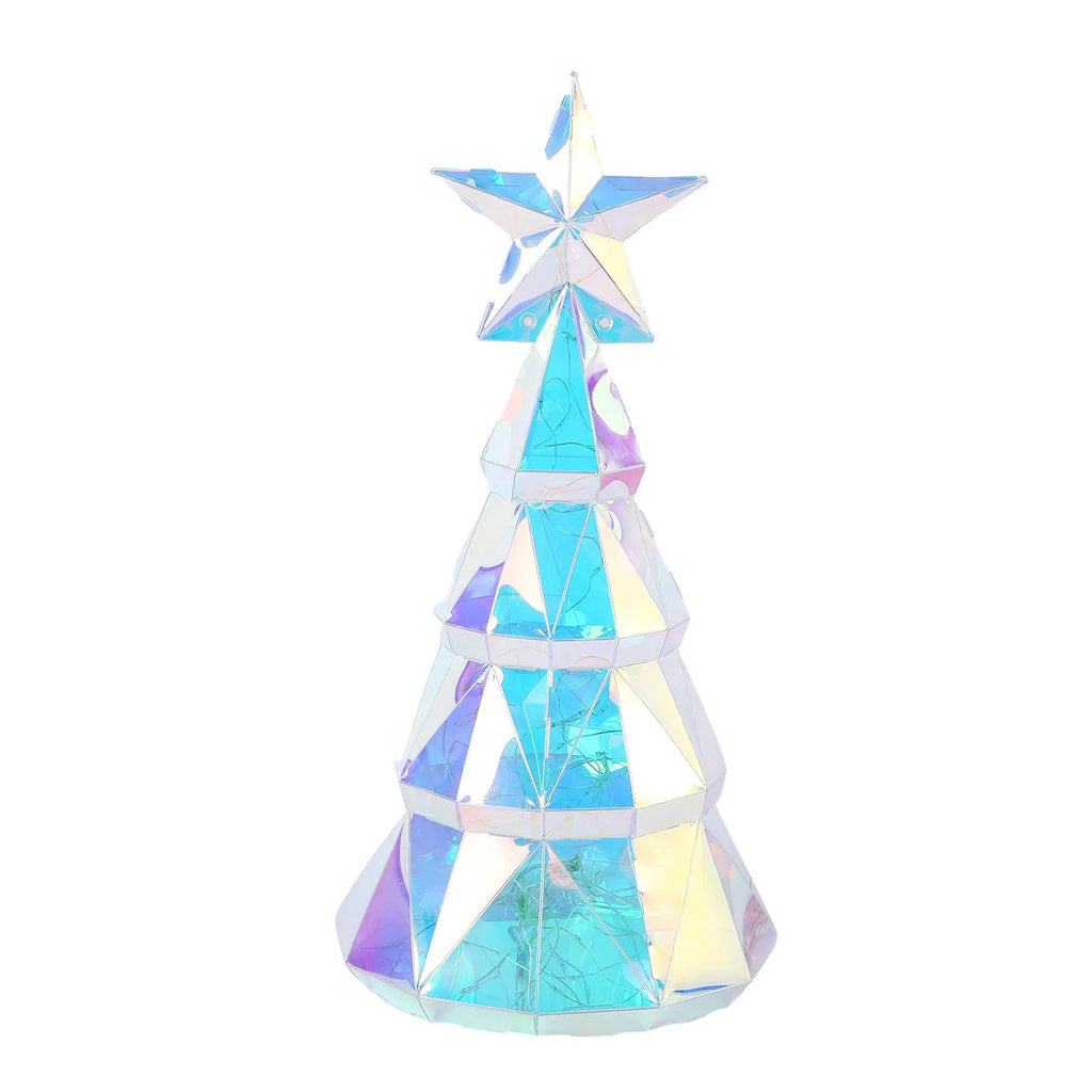 Colourful cartoon Christmas tree light decoration made of PET plastic.