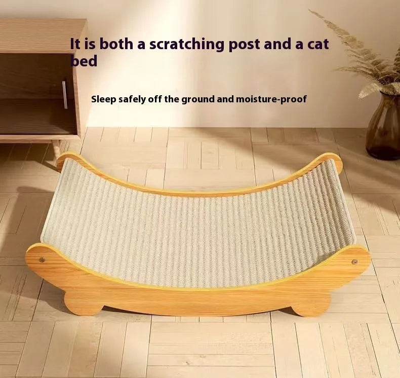 Sisal cat scratch board with natural fibre surface in pastoral style