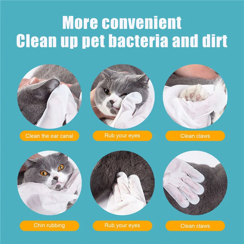Disposable non-woven aluminium foil pet grooming gloves in bagged 6-pack