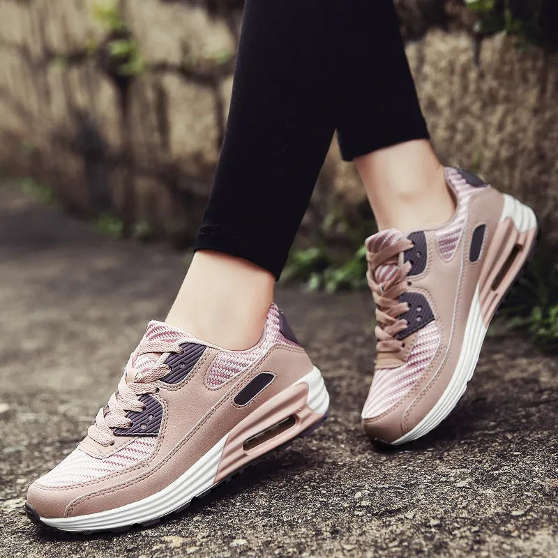 Women's casual shoes with 3.5cm low heel in beige orange, grey and pink purple colour options