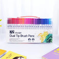 Watercolour pen set with multiple colour options for painting and drawing