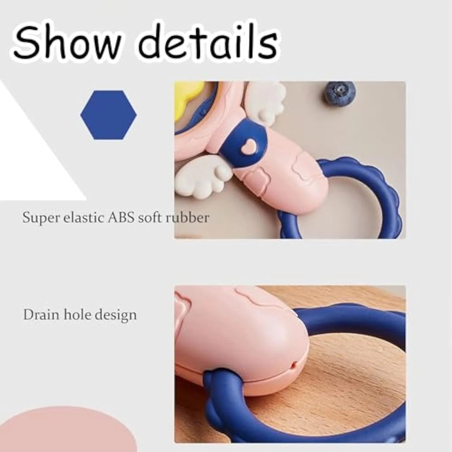Interactive dog toy set – durable chew toys for aggressive chewers, squeaky and dental toys for large breeds, pink