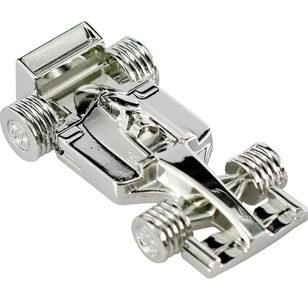 Silver plastic hand-made car model USB 2.0 flash drive with push-pull mechanism