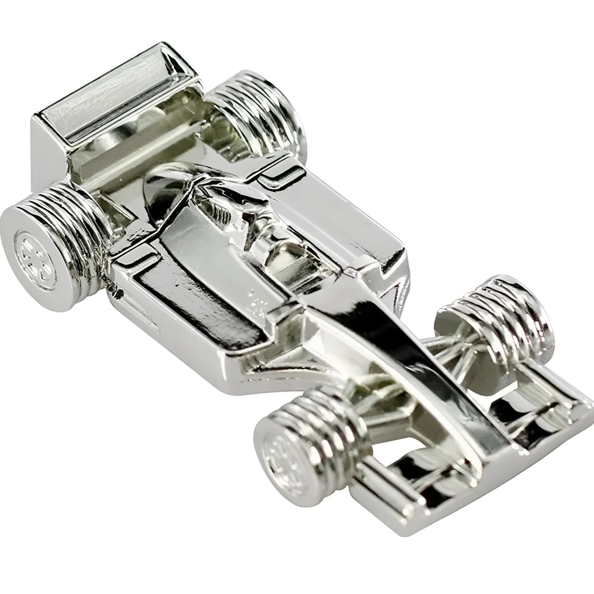 Silver plastic hand-made car model USB 2.0 flash drive with push-pull mechanism