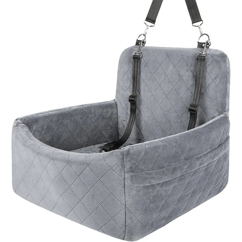 Dog car mat Holland Velvet 48x48x13cm on rear seat, available in black or gray