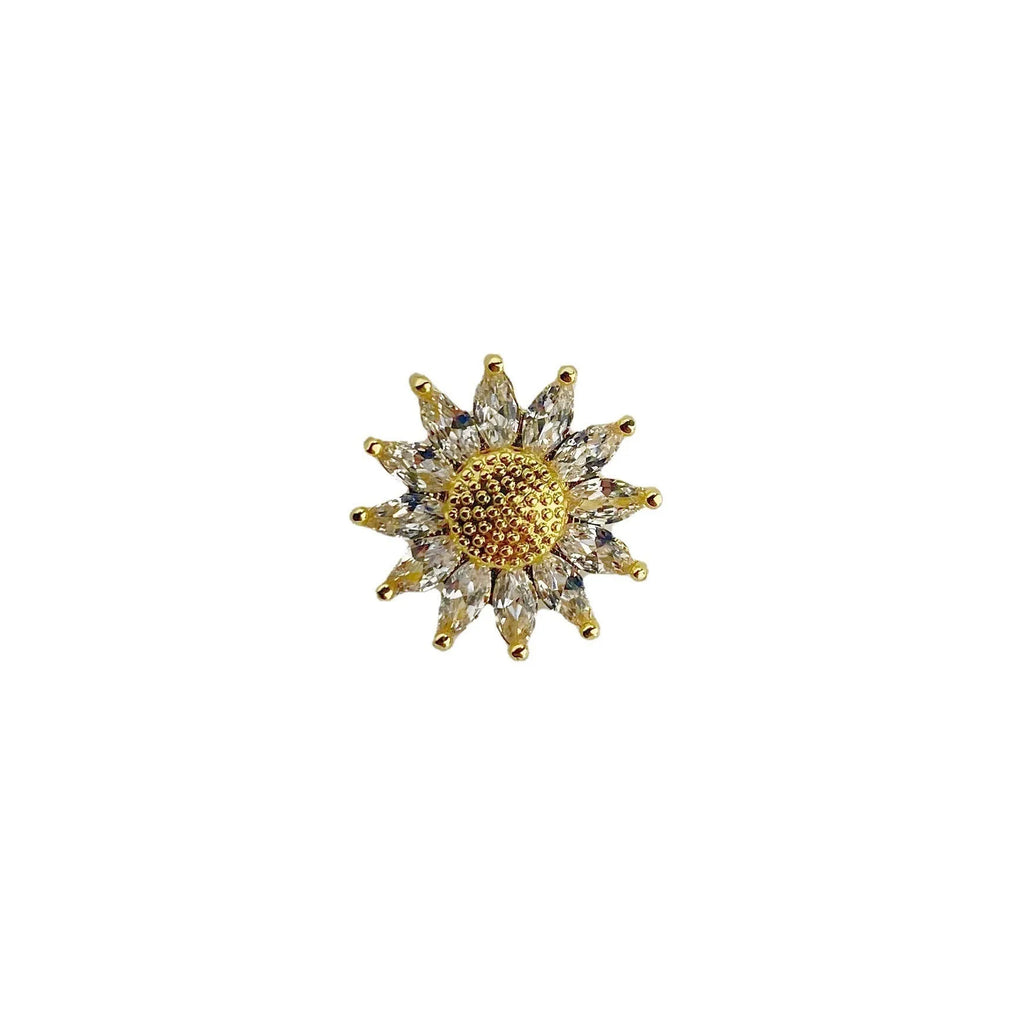 Japanese cute geometry-shaped copper brooch with a fixed pin, in an assorted colour selection.