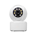 1080p HD home security camera with ceiling mount bracket and dual-light design