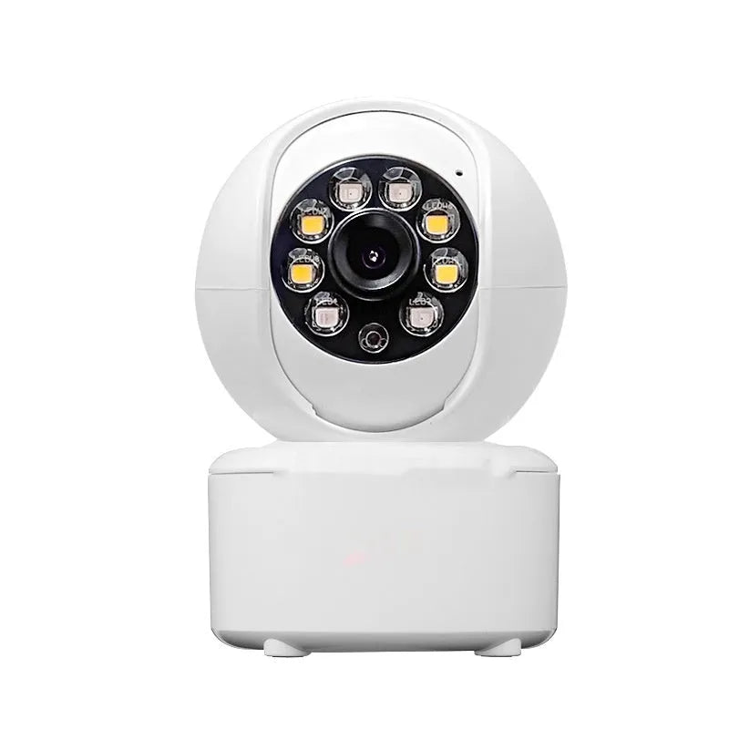1080p HD home security camera with ceiling mount bracket and dual-light design