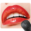 Sexy red lips design on a large non-slip rubber mouse pad for desk use
