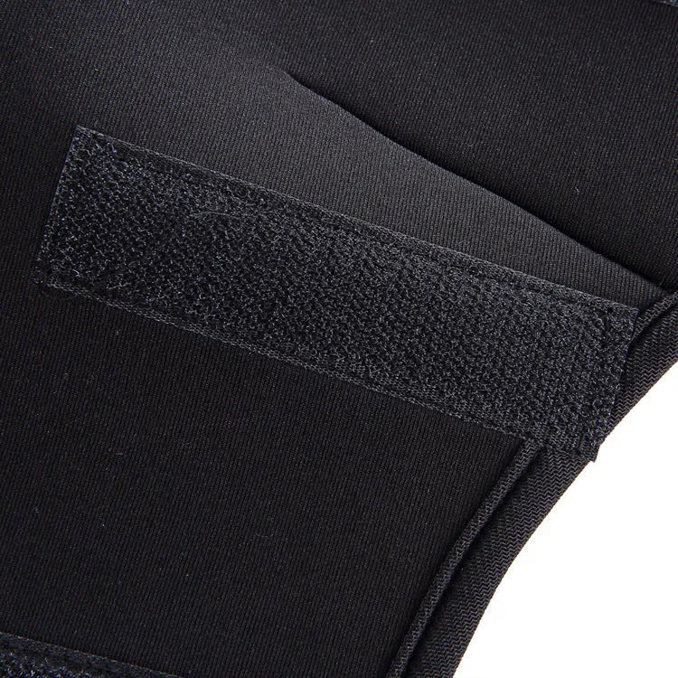 Pet leg rehabilitation foot support in black SBR material with adjustable wrap design