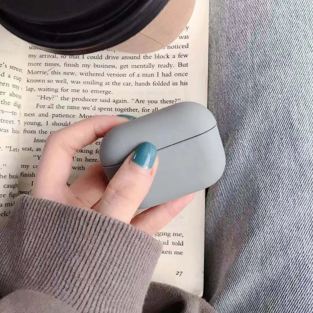 Plastic protective case for AirPods Pro showing multiple colour options