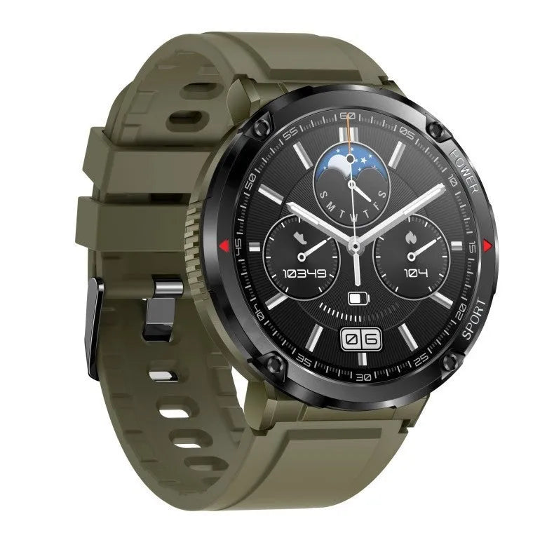 T30 Smart Watch with black silicone strap on a wrist, showing the large IPS touch screen display.