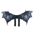 Black cloth bat wing costume for dogs and cats on a Halloween background.