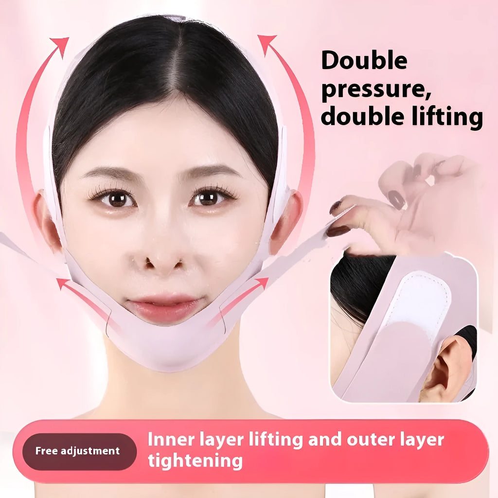 Purple and green graphene V-face shaping masks for facial lifting and tightening