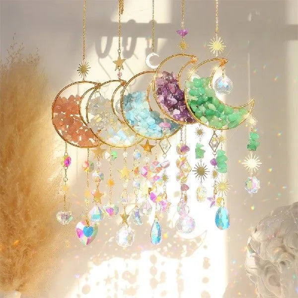K9 crystal moon car pendant hanging decoration with 420mm length