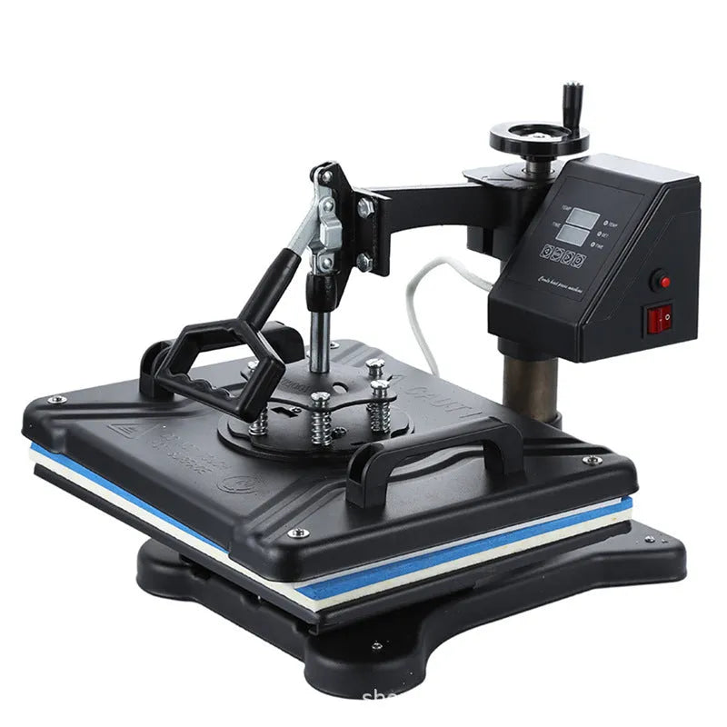 Black thermal transfer machine with 70x70cm heating plate for T-shirt and textile printing