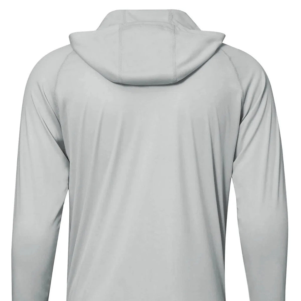 Outdoor UV-proof long sleeve hooded top in solid colour for fishing and hiking