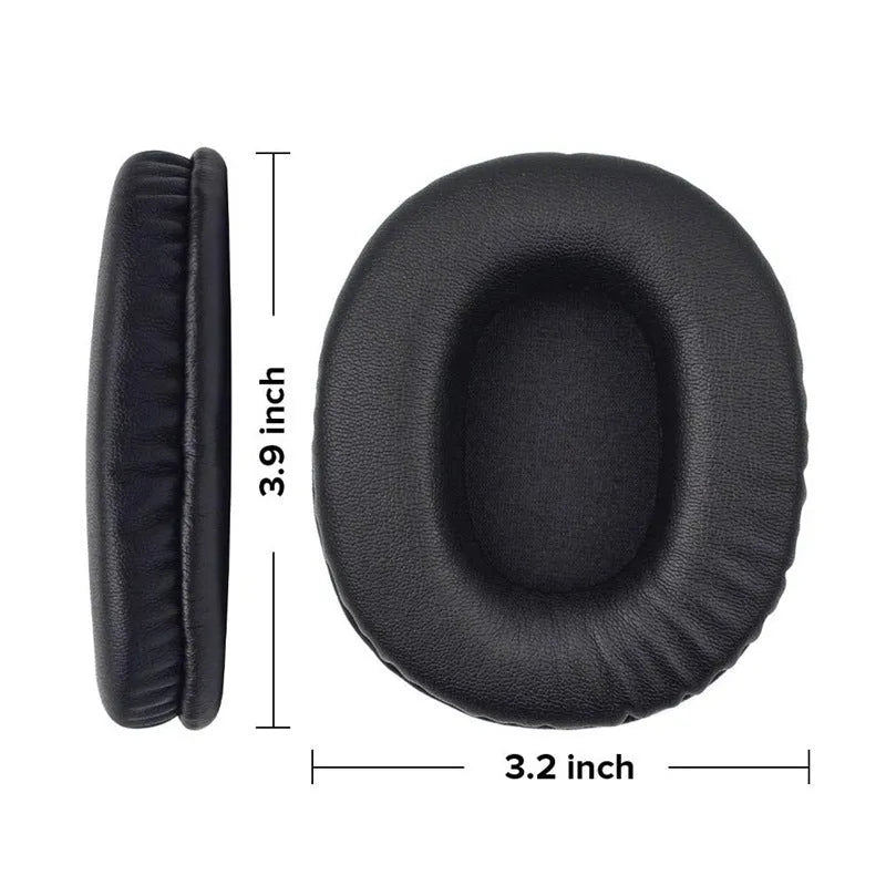 Black soft PU leather headphone covers for Sony MDR-1R headphones with soft inner padding