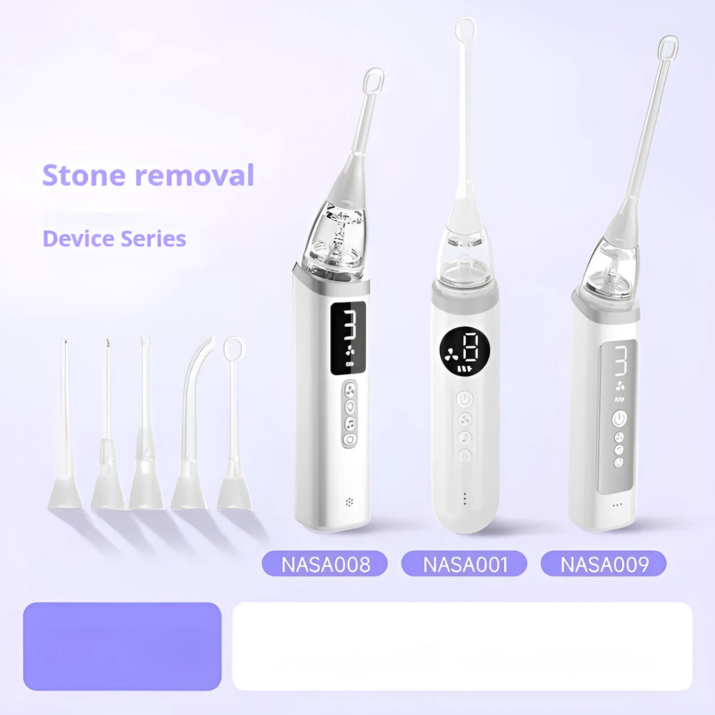 Cross-border tonsillar extractor oral cleaning tools in milky white for dental stone removal