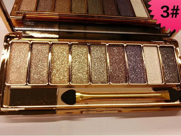 Bear Winnie nine-colour diamond-bright eye shadow palette with eight style options, 90g