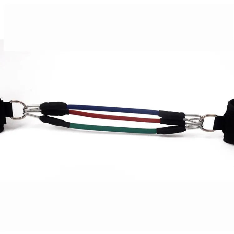 Black taekwondo leg training pull rope set for explosive kicking power development