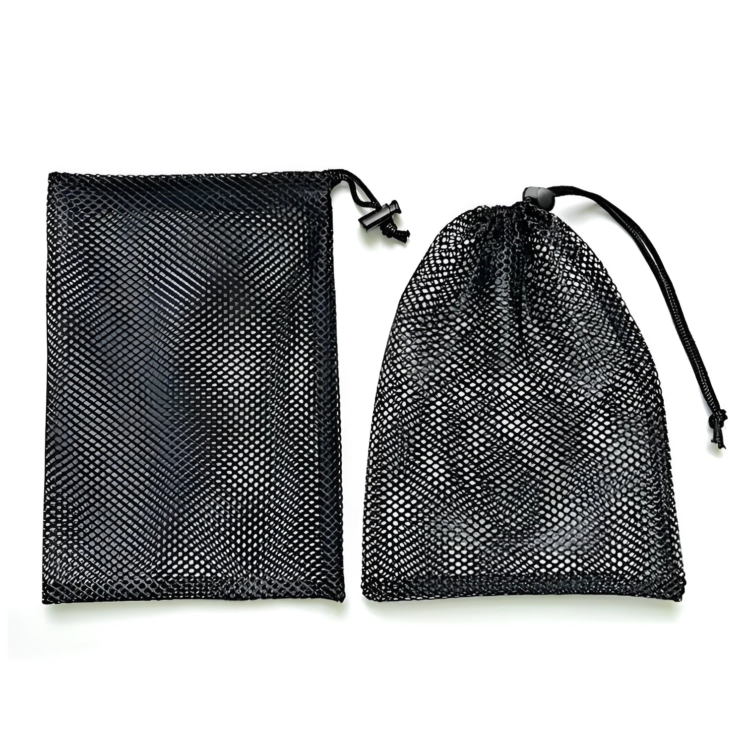 Black mesh drawstring storage bag for children's water ball toys in three size options