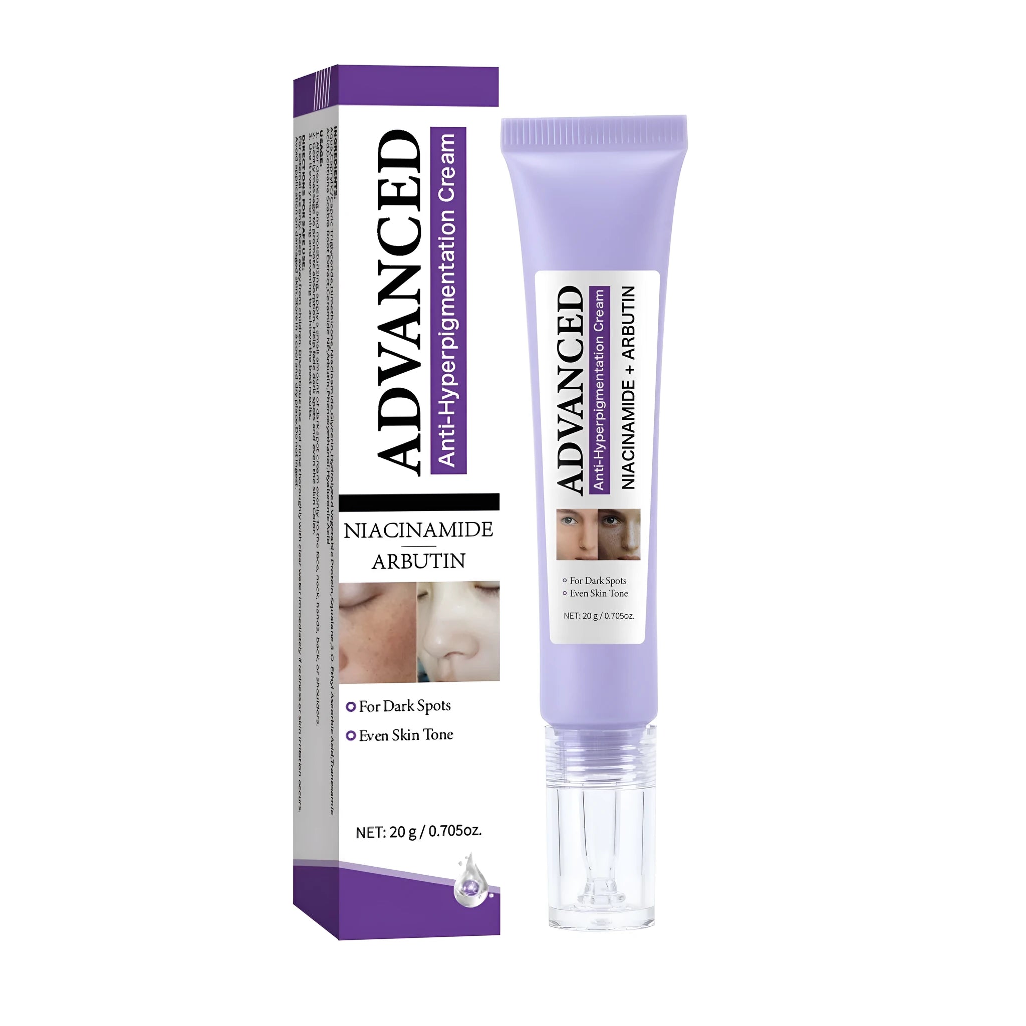 20g anti-pigmentation cream in standard packaging for ladies facial use