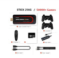 New version retro game console with HDMI output and dual systems, front view showing control ports