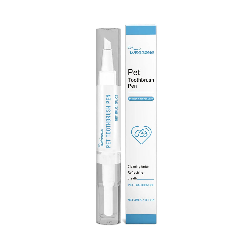 Pet dental toothbrush with 1.1cm brush head and 12.5cm handle for dog and cat teeth cleaning