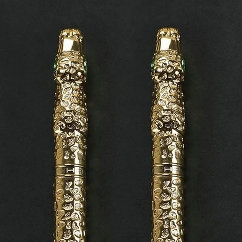 Embossed metal pen in Ancient Silver with OPP packaging, suitable as a business gift
