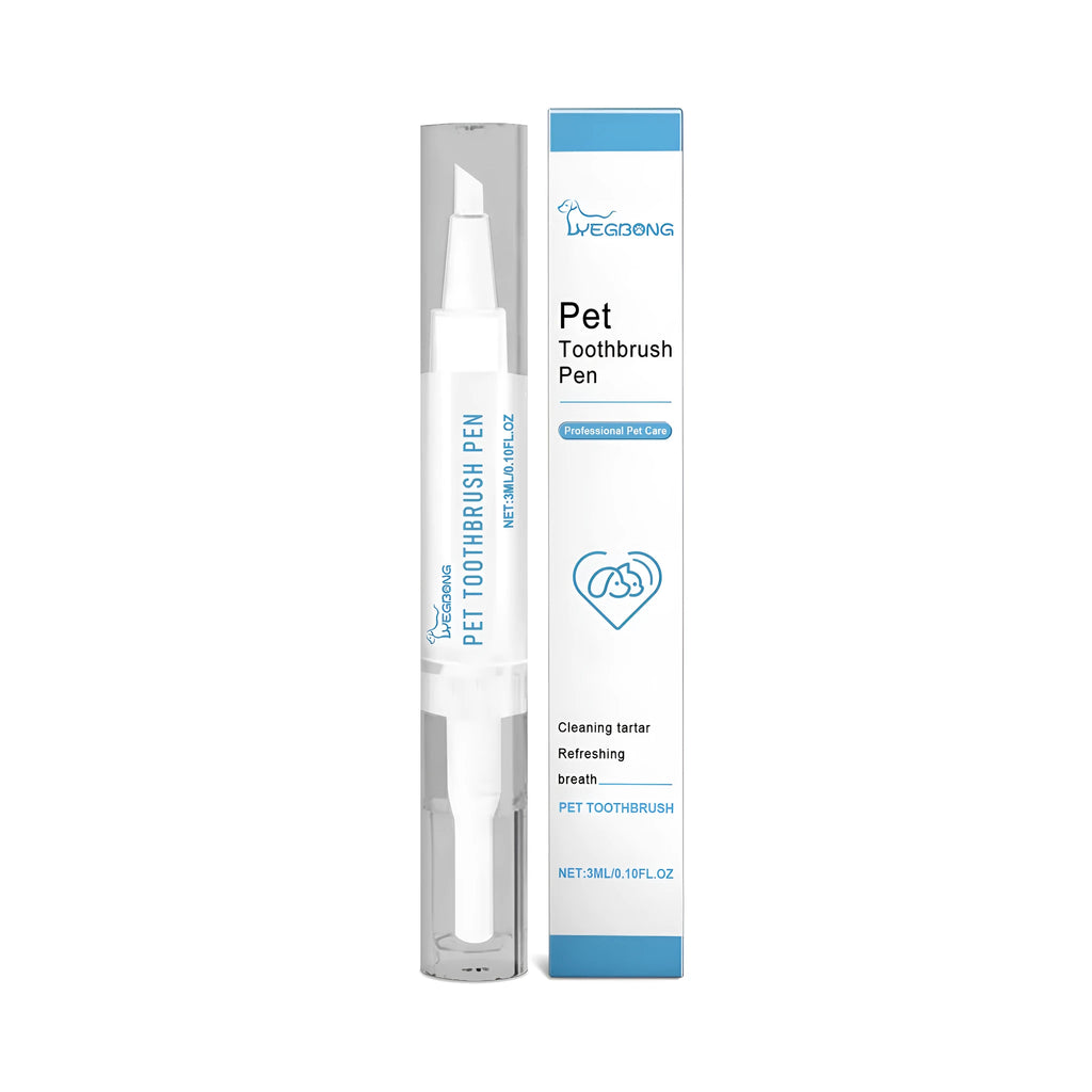 Pet dental toothbrush with 1.1cm brush head and 12.5cm handle for dog and cat teeth cleaning