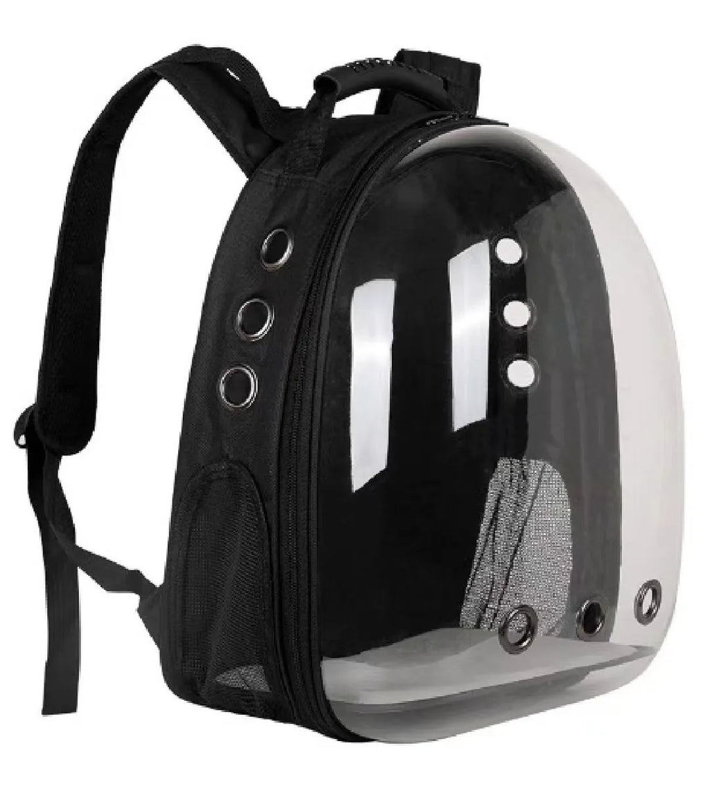 Medium capacity grey PC cat diaper bag with side-open design, shown next to a pink version.