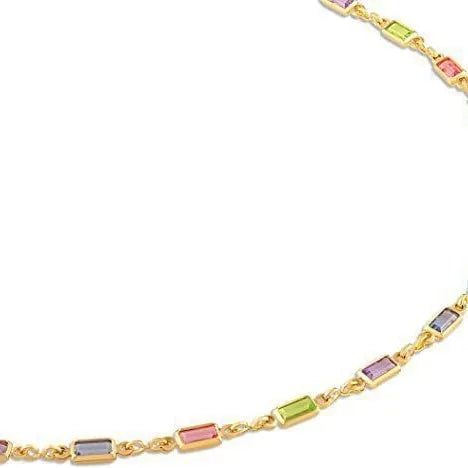 Geometric crystal pendant necklace on an alloy chain, showcasing a random colour and cool wind style.