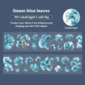 40mm wide decorative sticker roll with leaf patterns including ginkgo and maple designs
