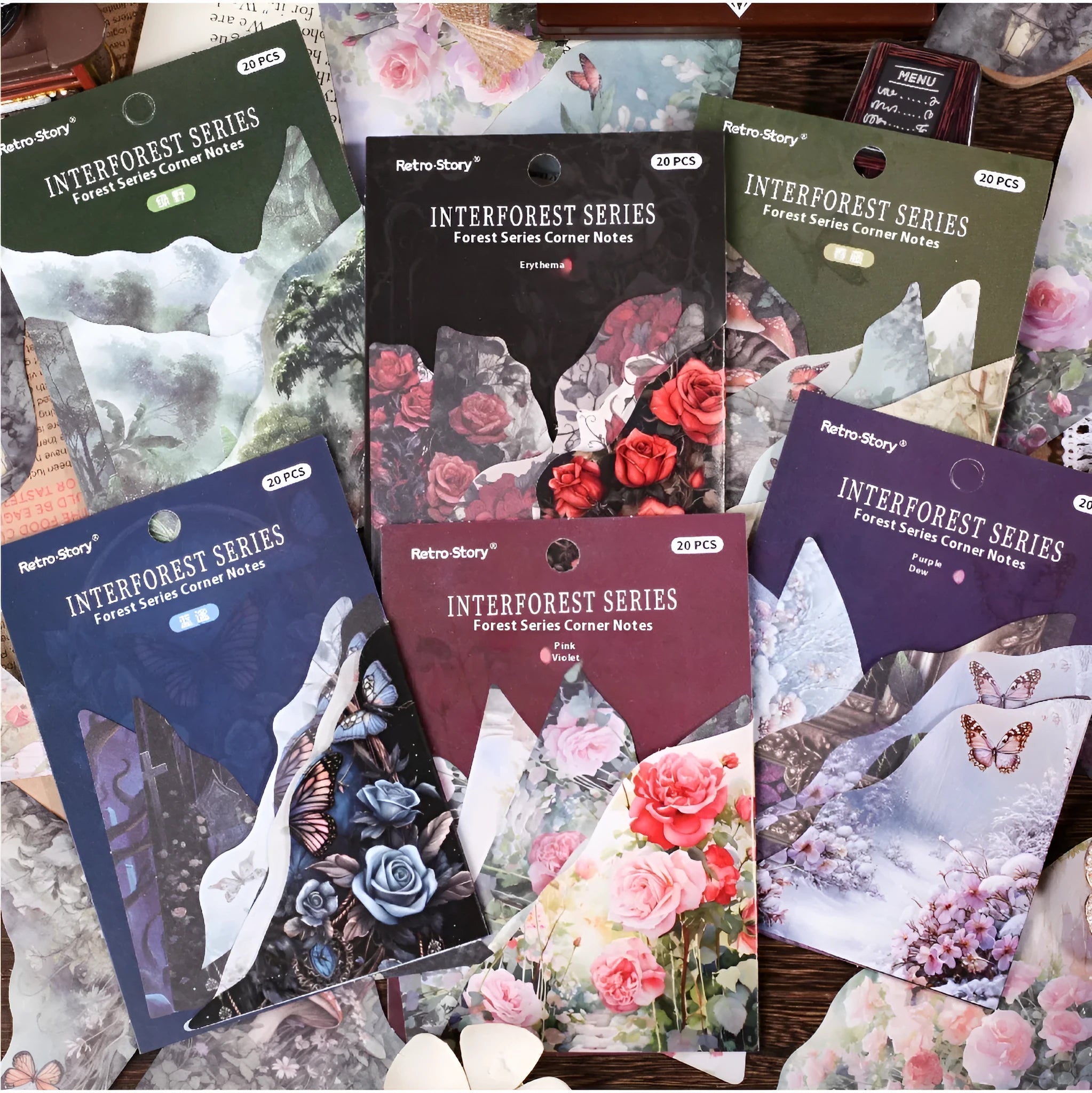 DIY notebook with bookmarks in six colour options including Spring Vine and Purple Dew