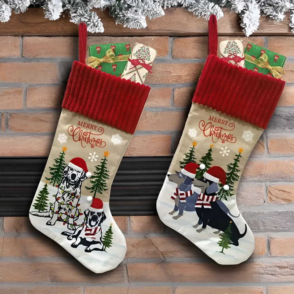 Cloth Christmas tree pendant measuring 46cm by 28cm in Pastoral and American styles