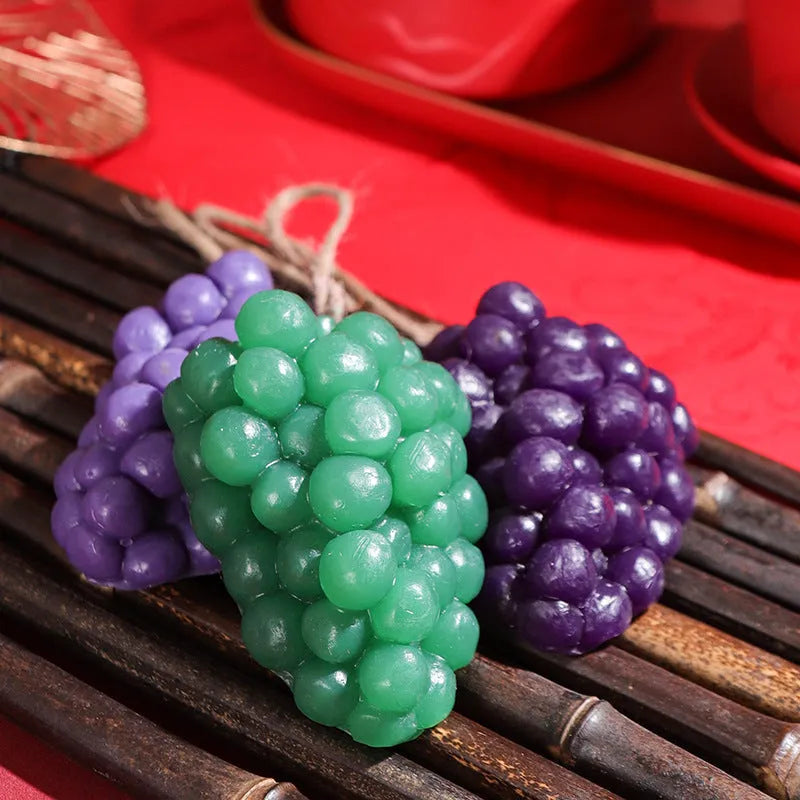 Purple and green handmade grape soap bars weighing 80g for natural bathing cleansing