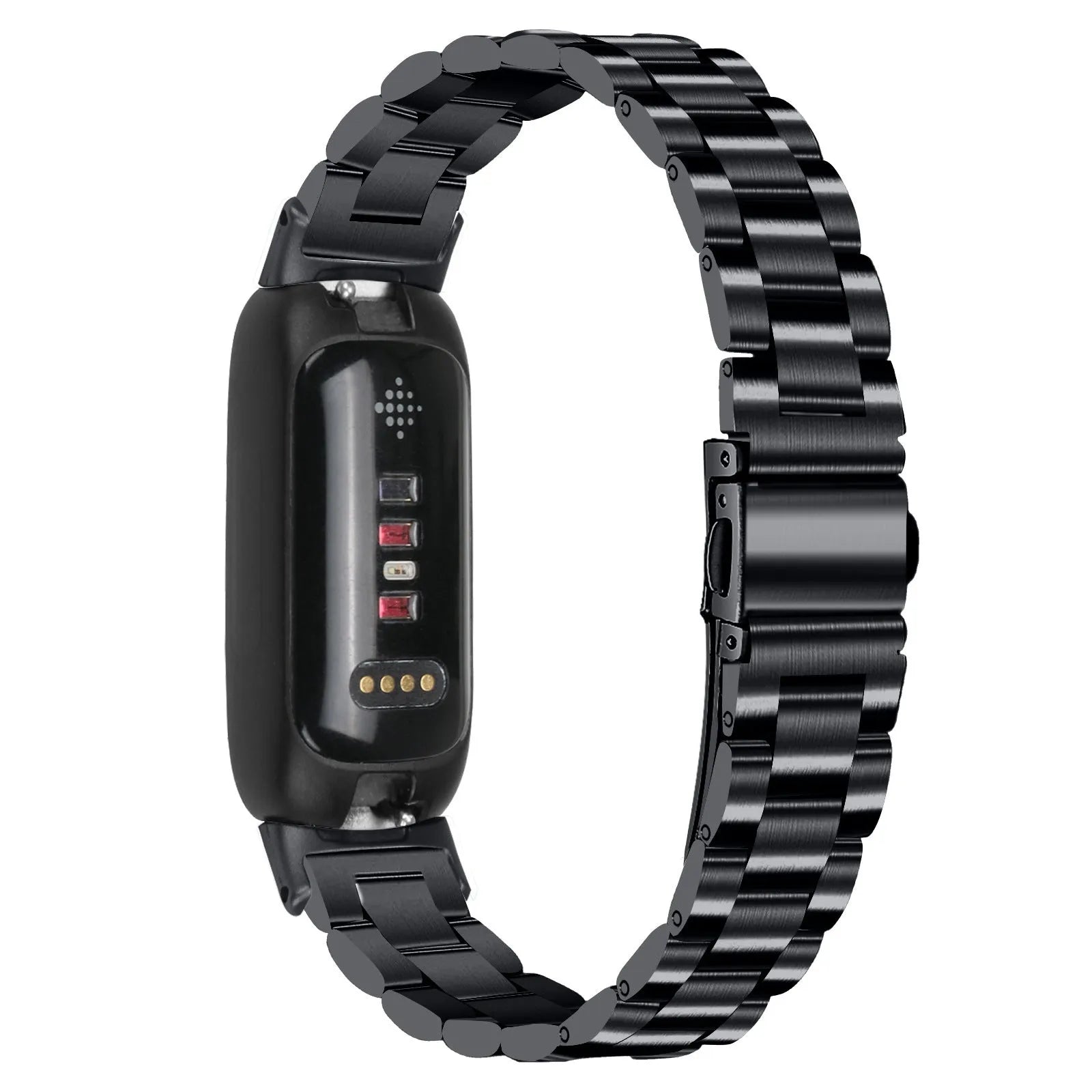Stainless steel three-bead watch strap for Fitbit Inspire 3 in metallic colours
