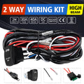 Off road LED spotlight cable set black 2 metre wiring harness with switch for light bar
