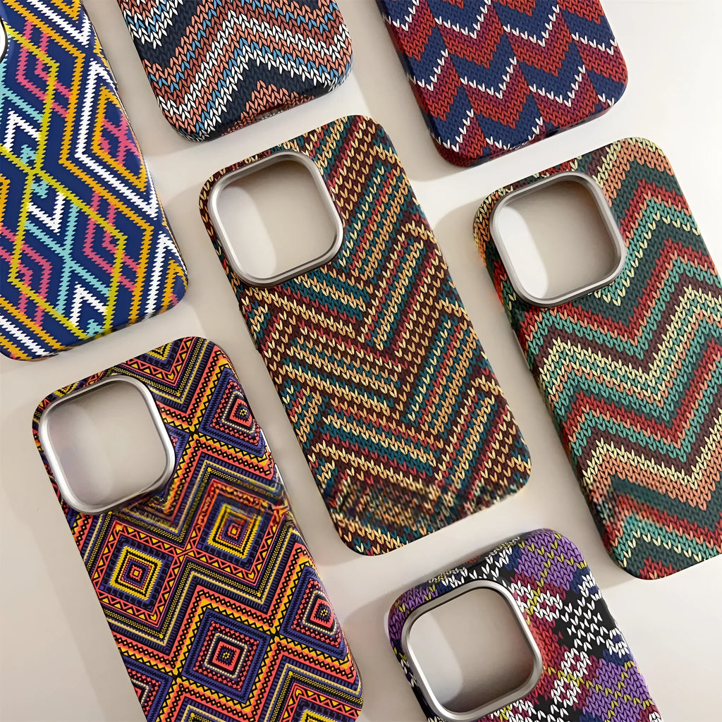 Kevlar skin texture micro relief PC hard phone case frosted finish with magnetic suction for iPhone