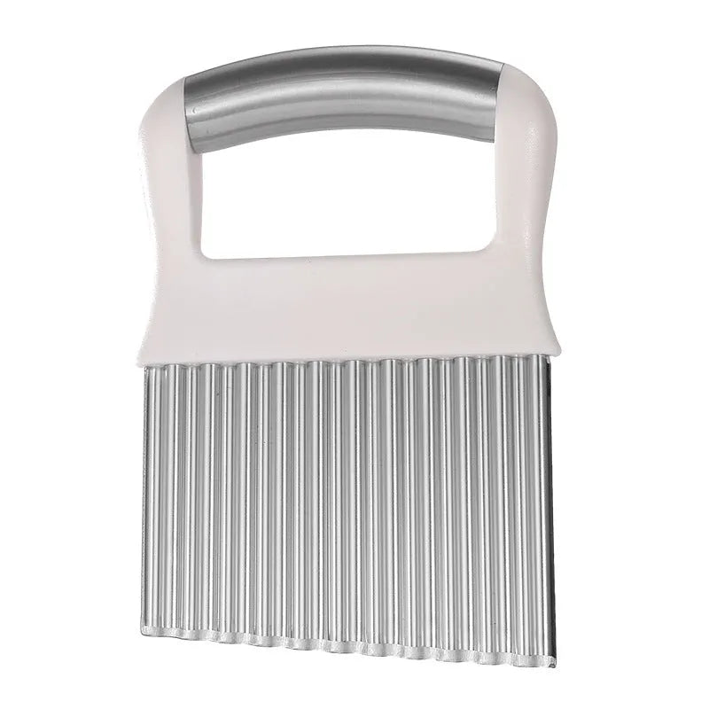 Stainless steel potato wave knife for cutting wavy fries and crinkle chips
