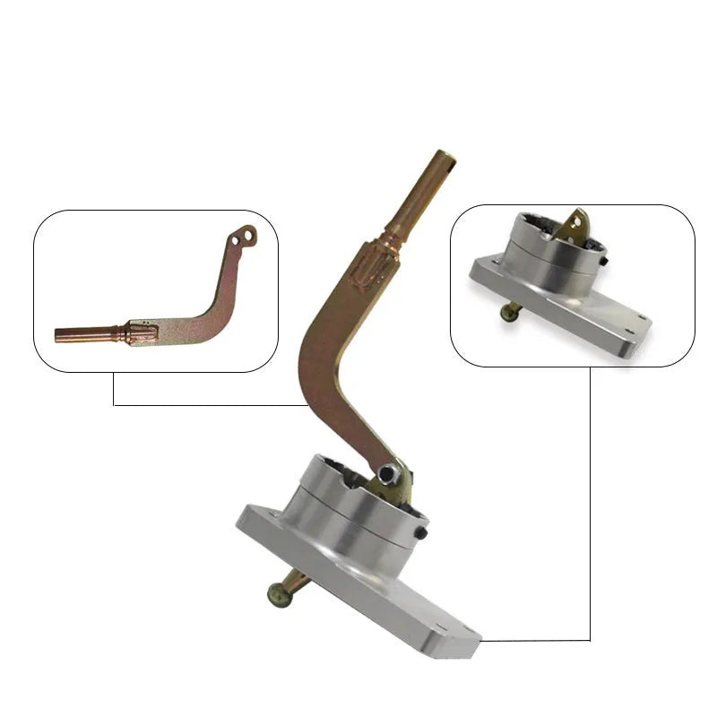 Silver aluminium alloy short shift gear lever kit for Horton model cars